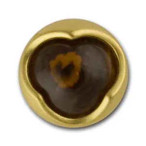 11/16" Marbled Umber Gold Metal Button