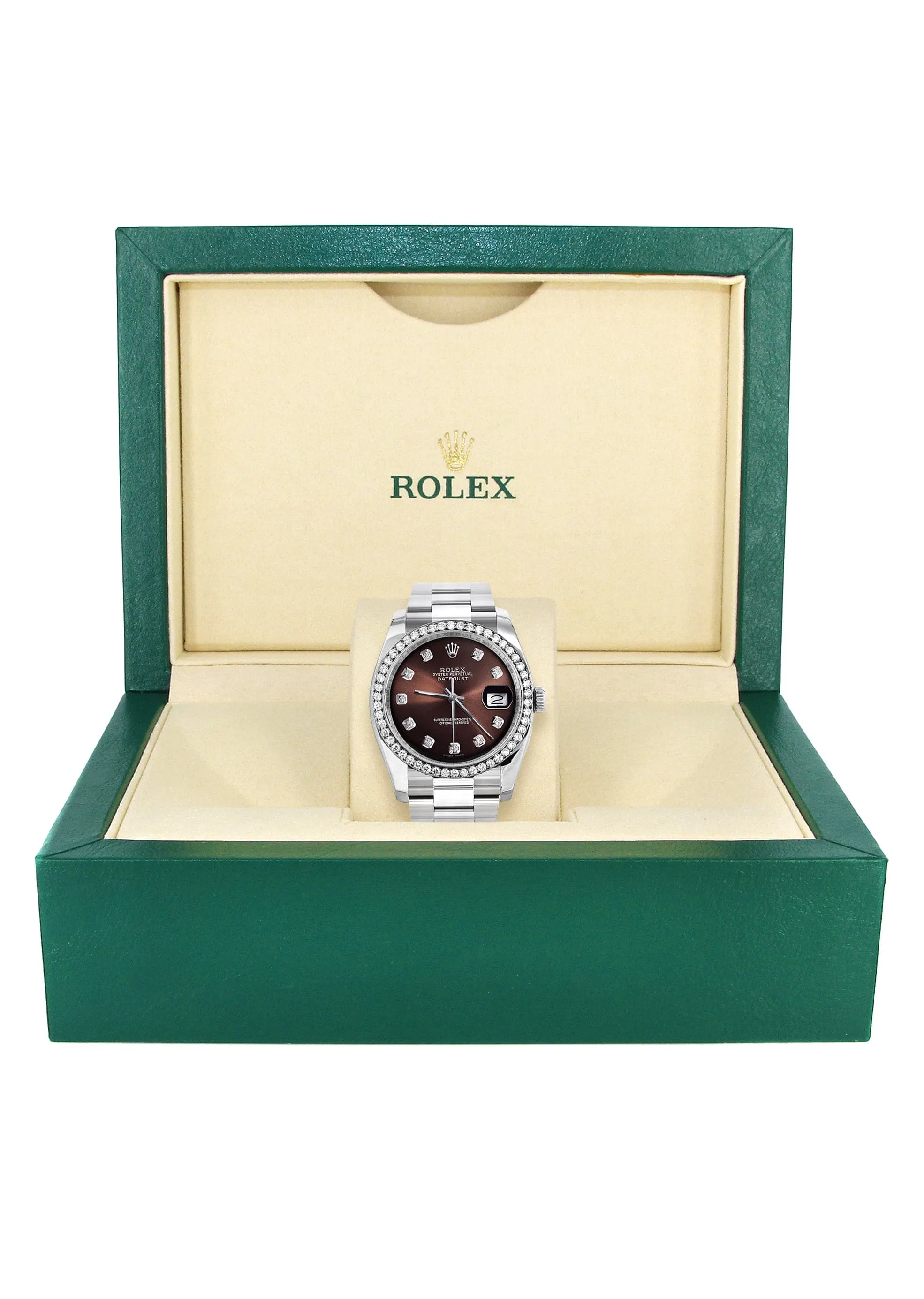 116200 | Rolex Datejust Watch | 36Mm | Chocolate Dial | Oyster Band