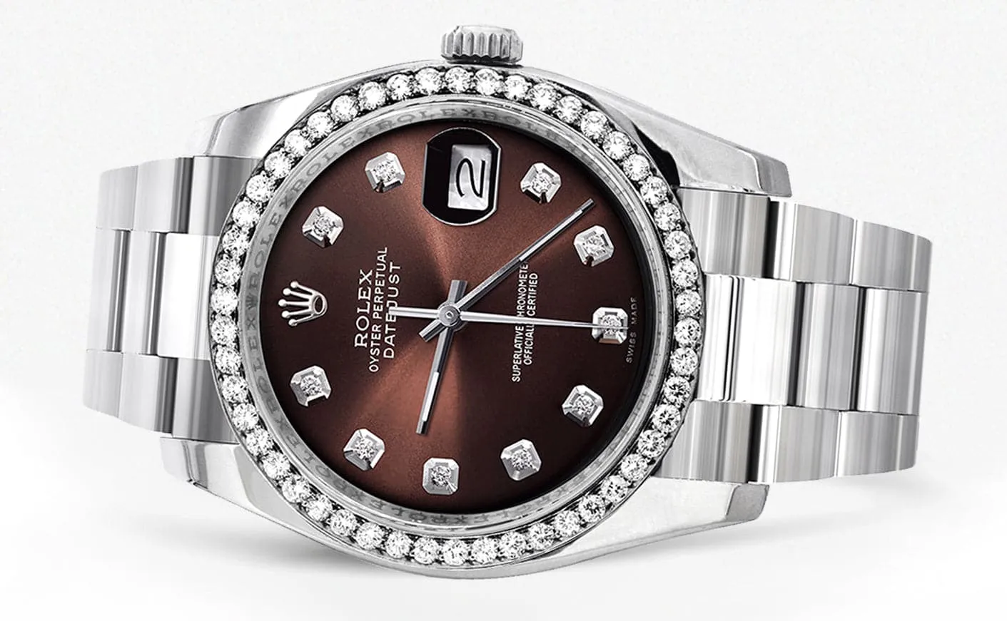 116200 | Rolex Datejust Watch | 36Mm | Chocolate Dial | Oyster Band