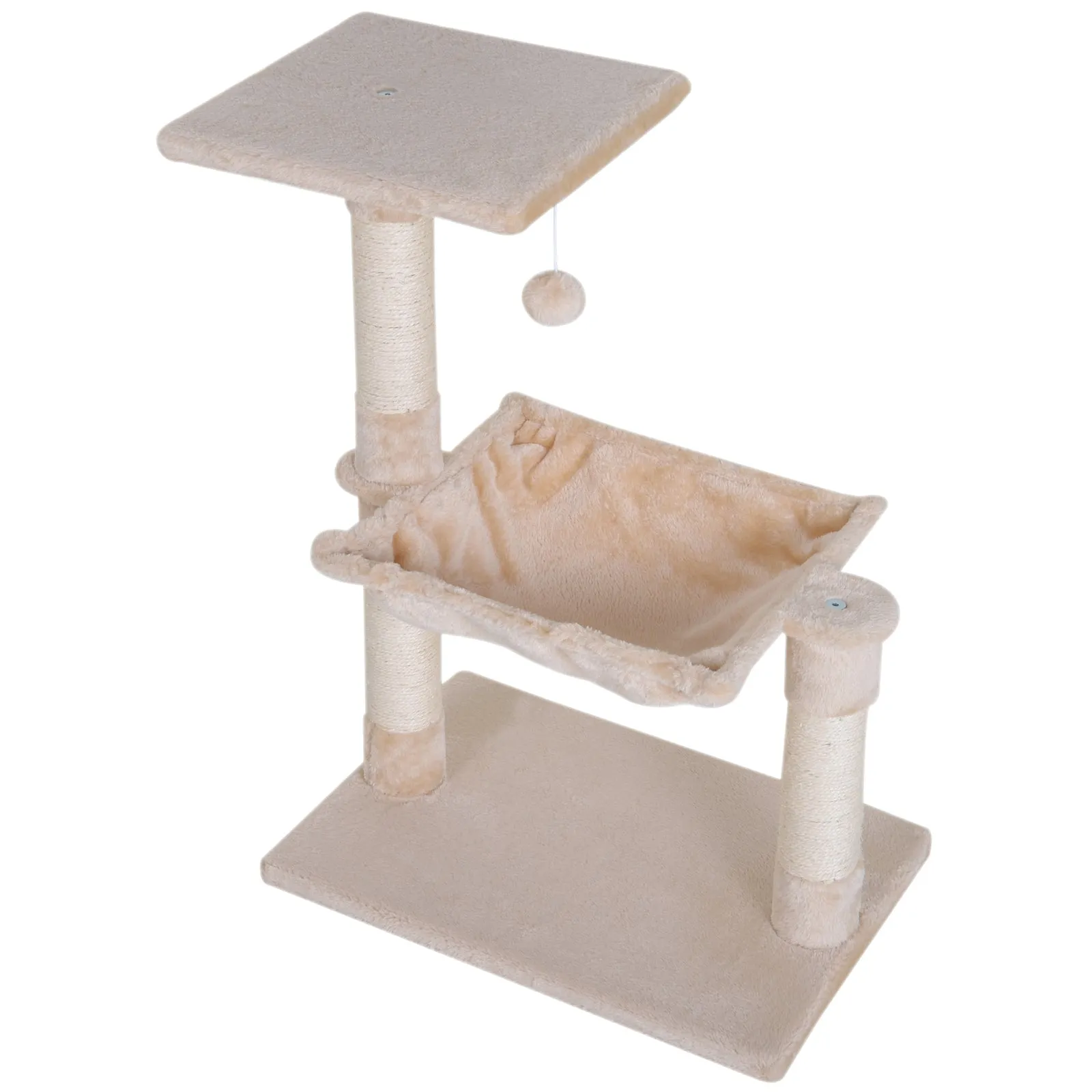 27" Cat Tree with Hammock - Beige