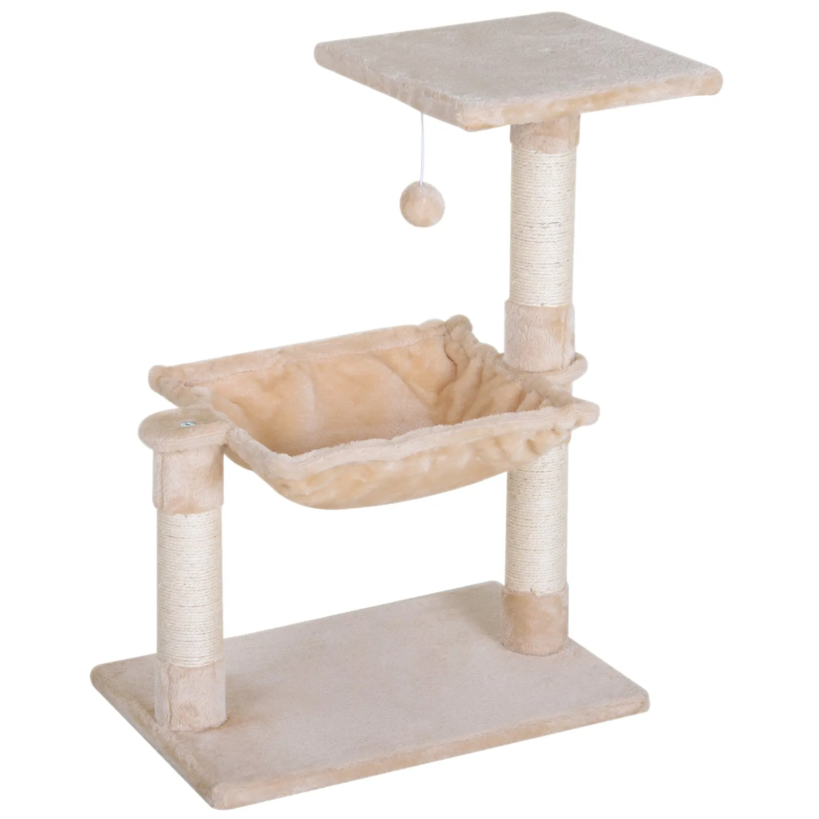 27" Cat Tree with Hammock - Beige