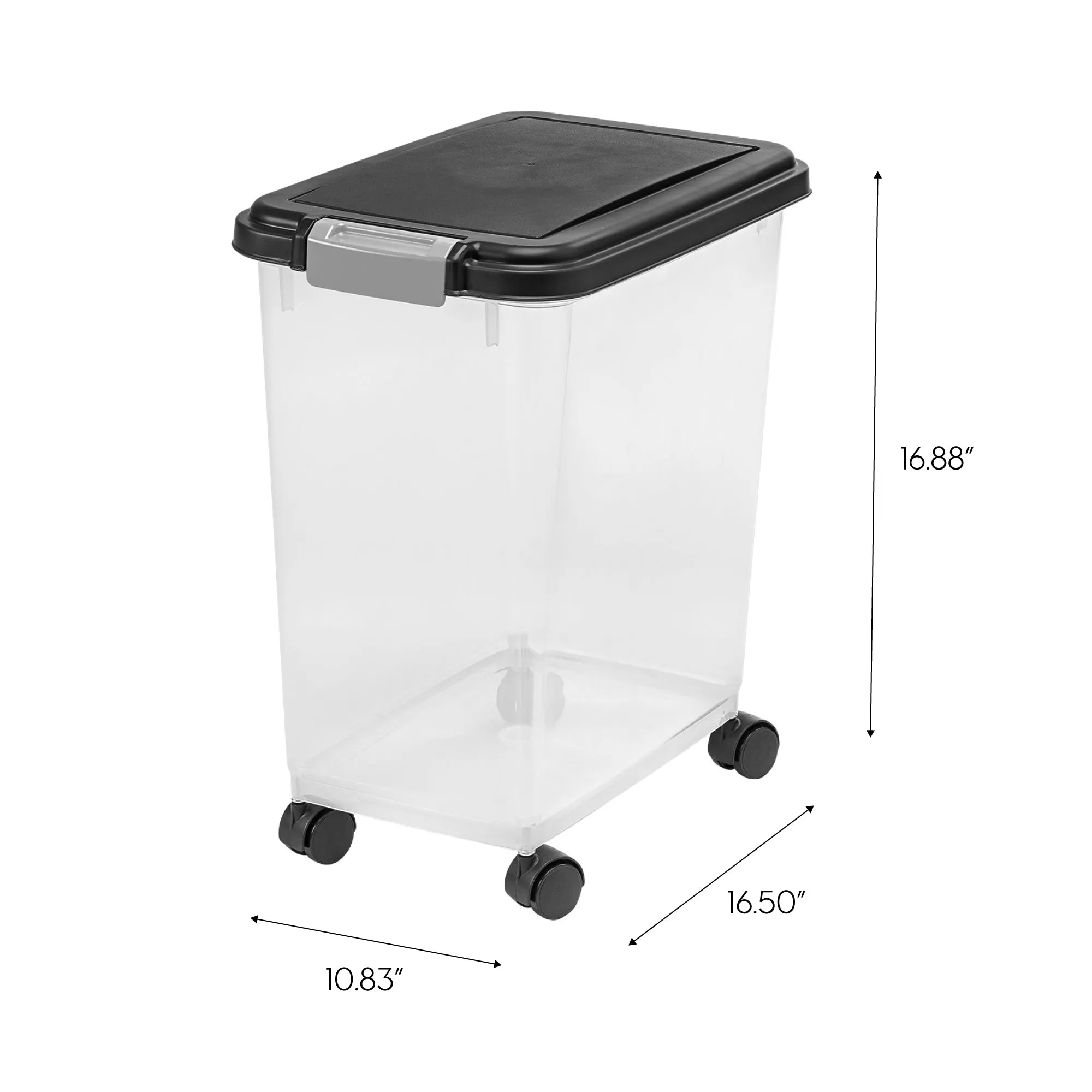 33 Quart WeatherPro® Airtight Pet Food Container, Black Lid