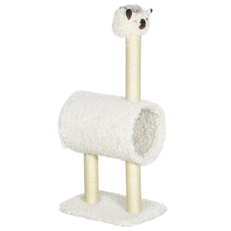 37.4" Alpaca-shaped Cat Tree - Cream