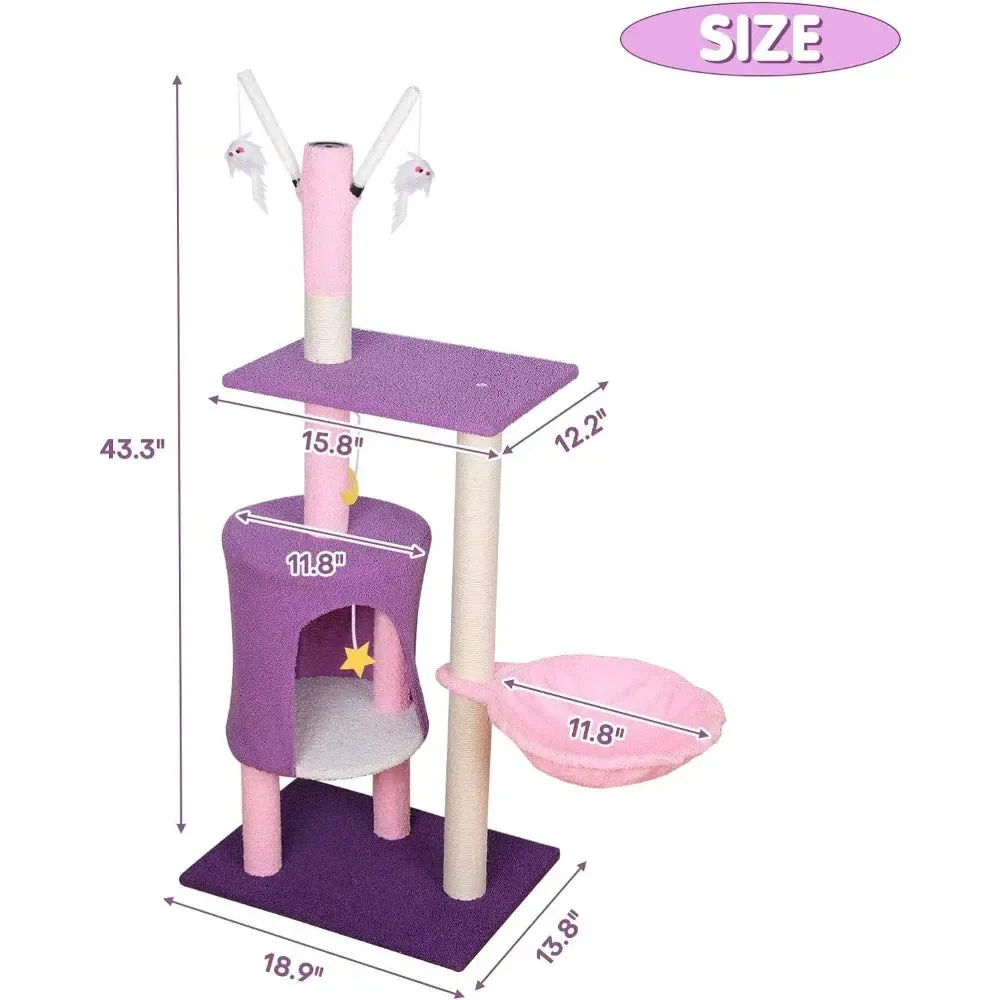 43.3" Multi-Level Cat Tower