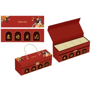 4pc Mooncake Box with Handle