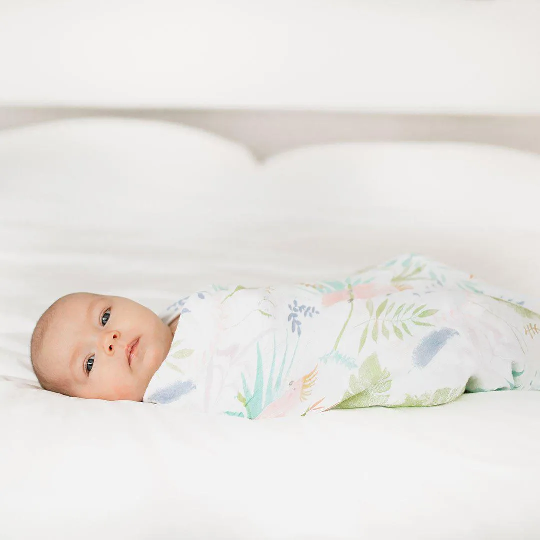 aden   anais Essentials Cotton Muslin Swaddle Blanket - Tropicalia