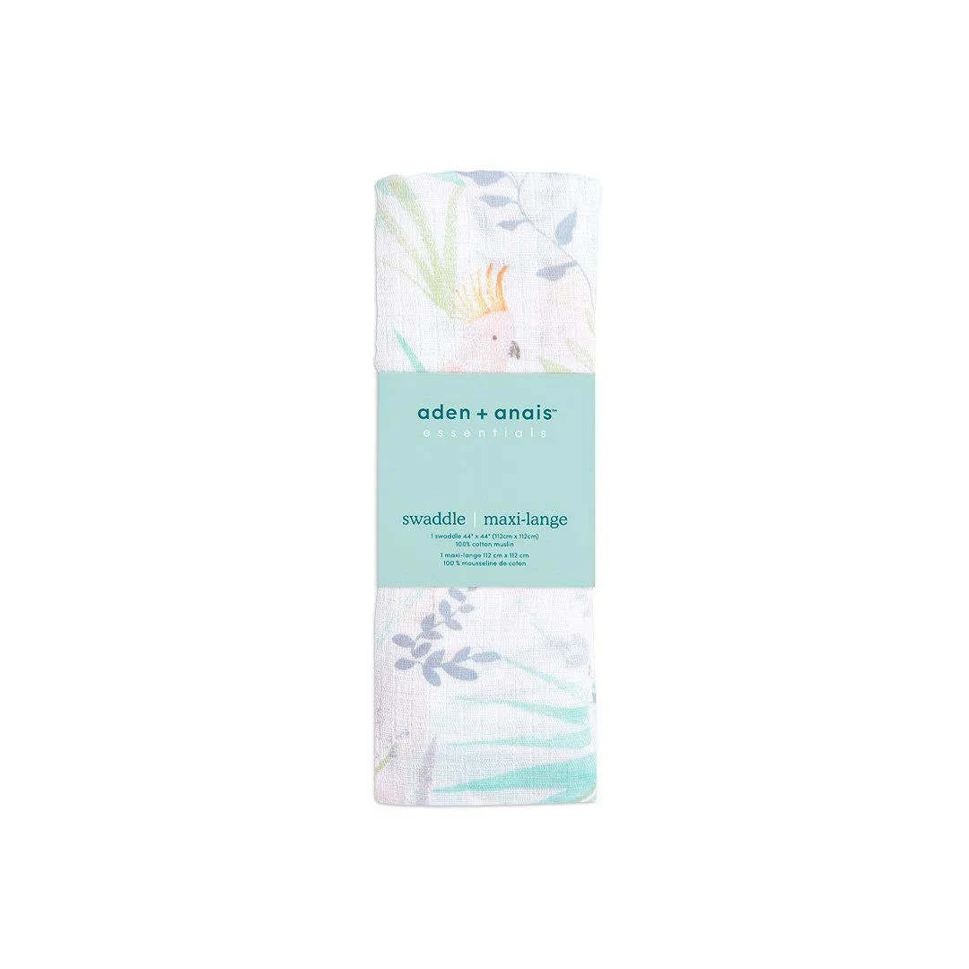 aden   anais Essentials Cotton Muslin Swaddle Blanket - Tropicalia