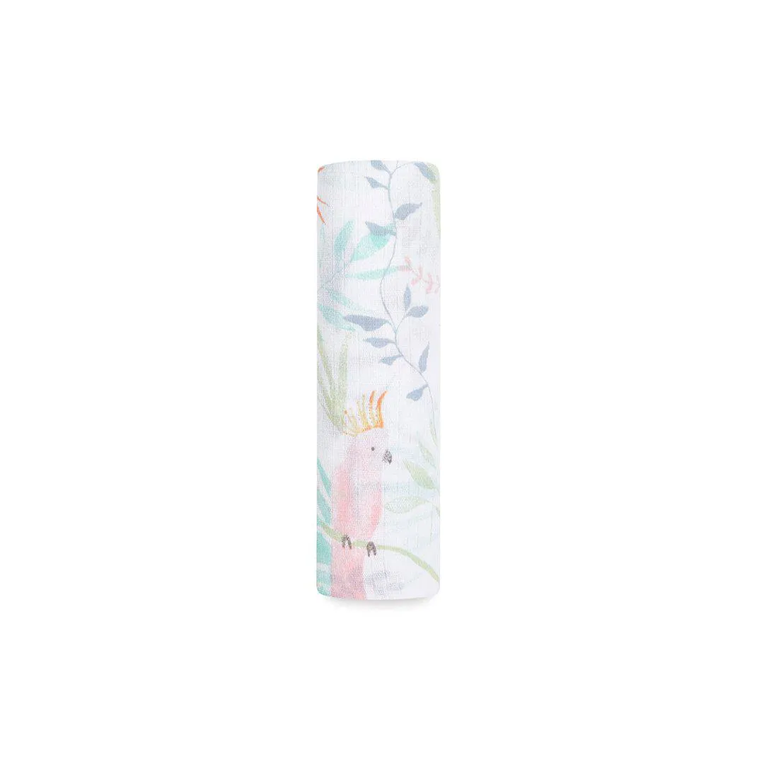 aden   anais Essentials Cotton Muslin Swaddle Blanket - Tropicalia