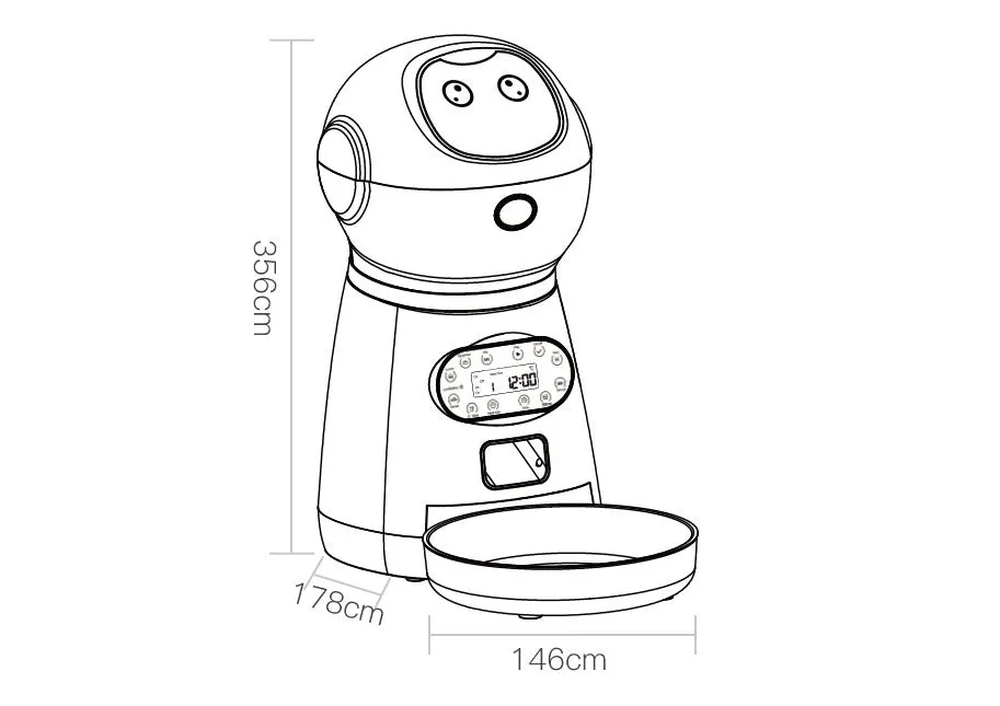 Automatic pet feeder  /Comedero automático para mascotas