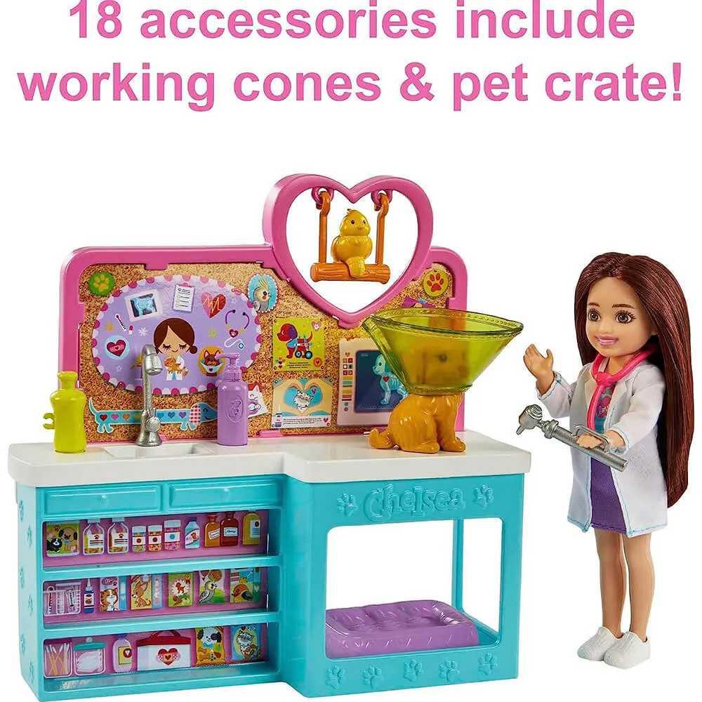 Barbie Chelsea Doll and Pet Vet Playset