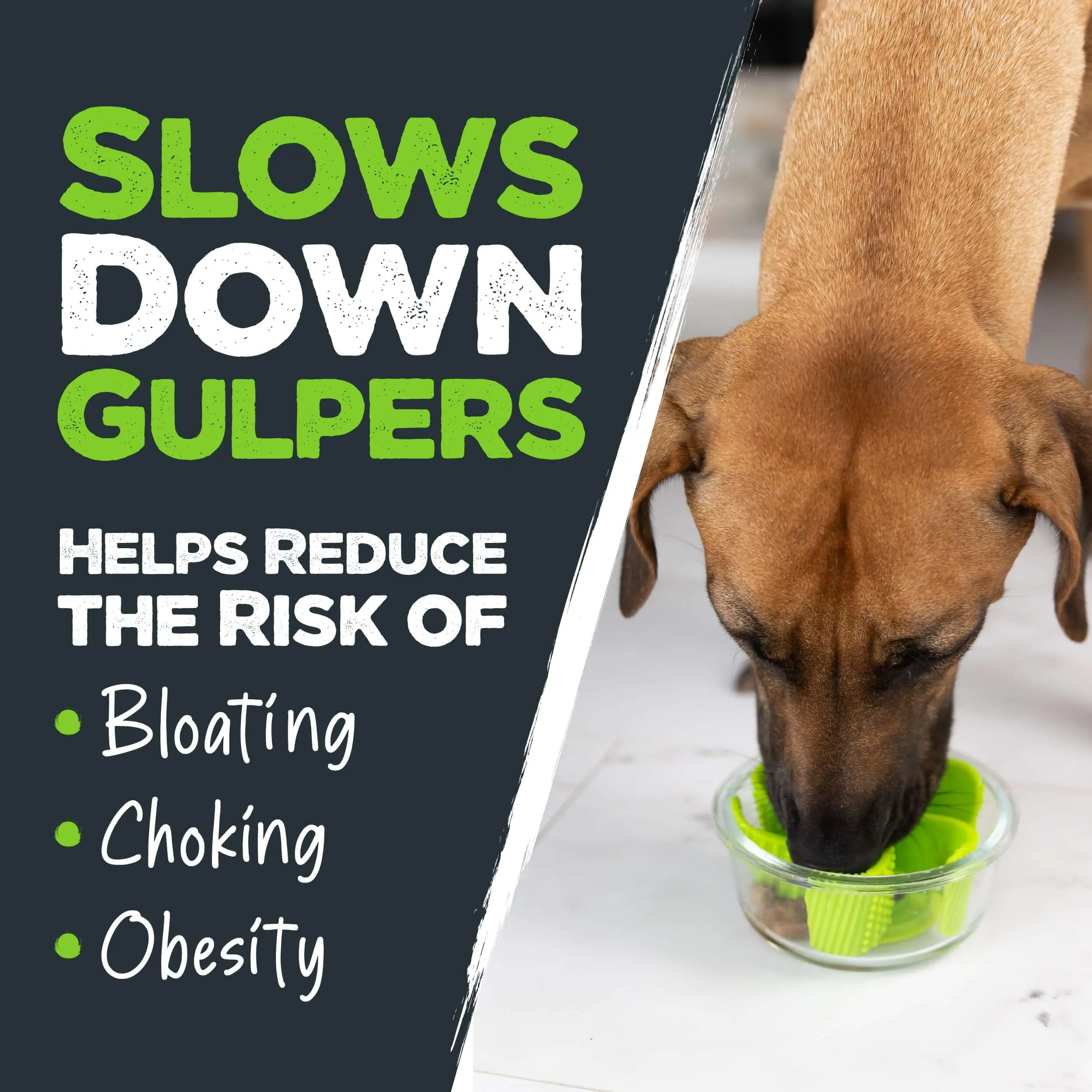 BPA-Free Slow Feeder Insert for Dogs - Reduce Gulping and Overeating