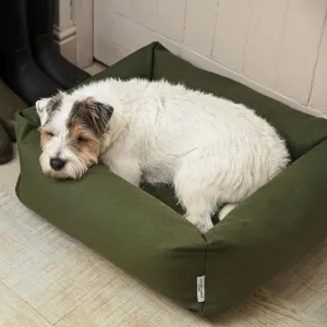 Burnham Bolster Dog Bed - Olive