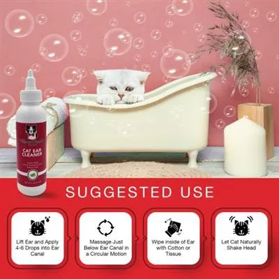 Cat Ear Cleaner - Gentle and Effective Solution for Clean and Fresh Ears, 4oz