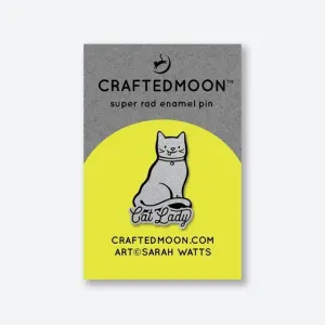 Cat Lady Enamel Pin by CraftedMoon