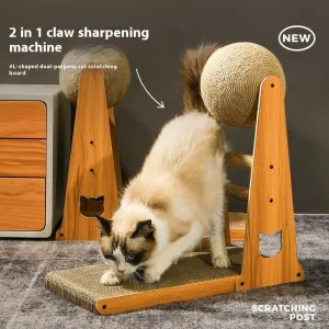 Cat Scratch Board Wear-resistant Non-dandruff Vertical Sisal Scratch-resistant Self-Hi Relieving Stuffy Scratching Board Toy