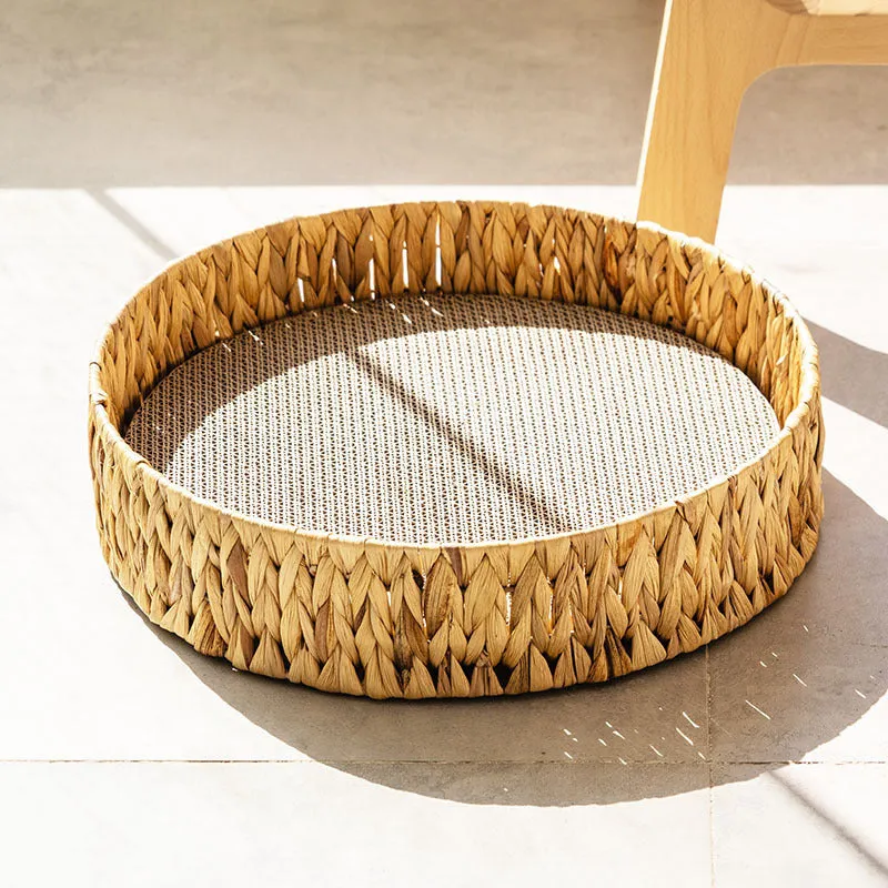 Cat Scratch Board Winter Rattan Warm Cat Nest Rascador para gatos de ratán cálido para invierno