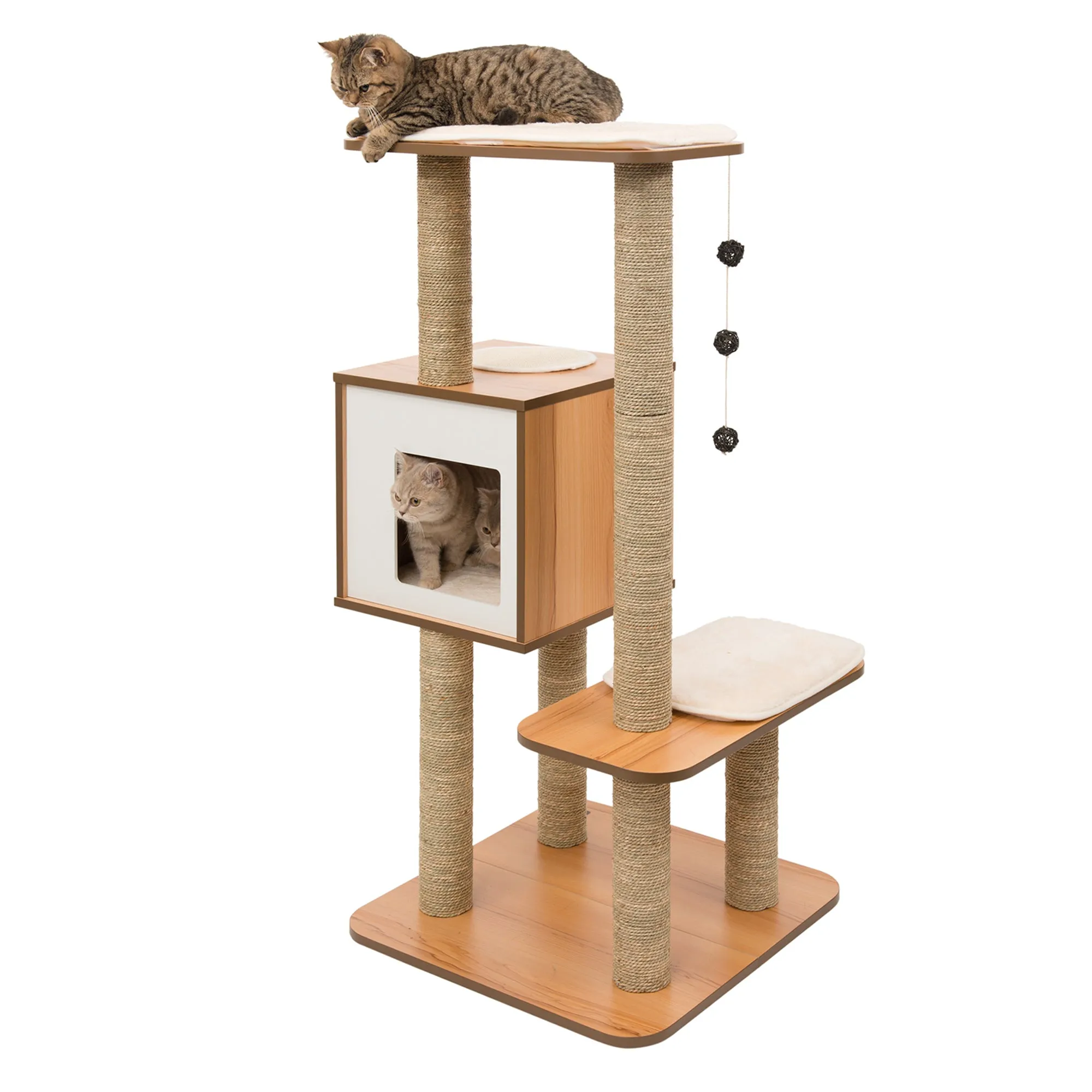 Catit Cat Furniture Vesper High Base Walnut