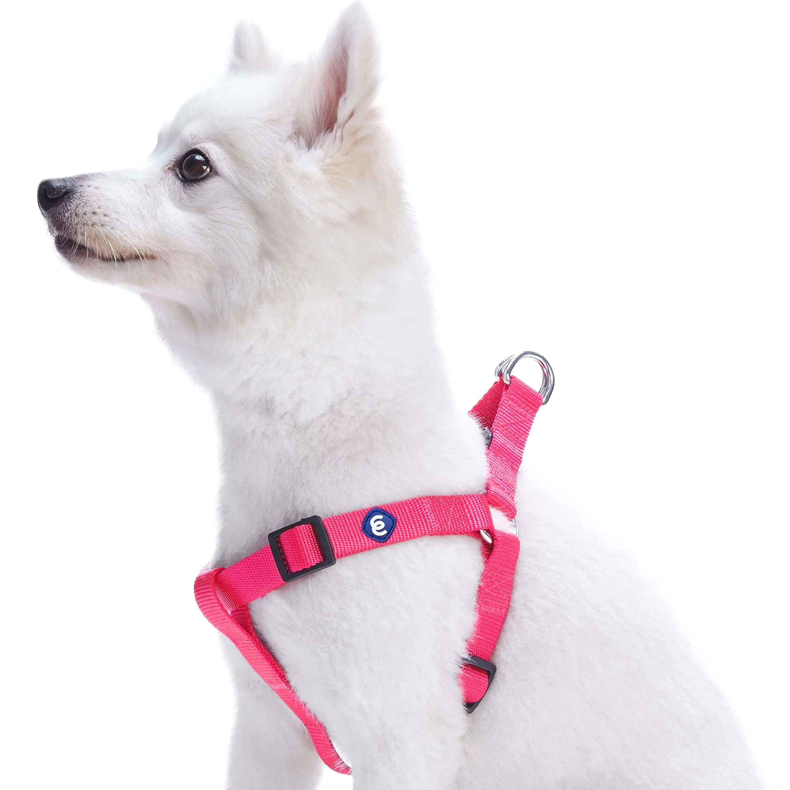 Classic Solid Color Adjustable Dog Harness, Pink/Red