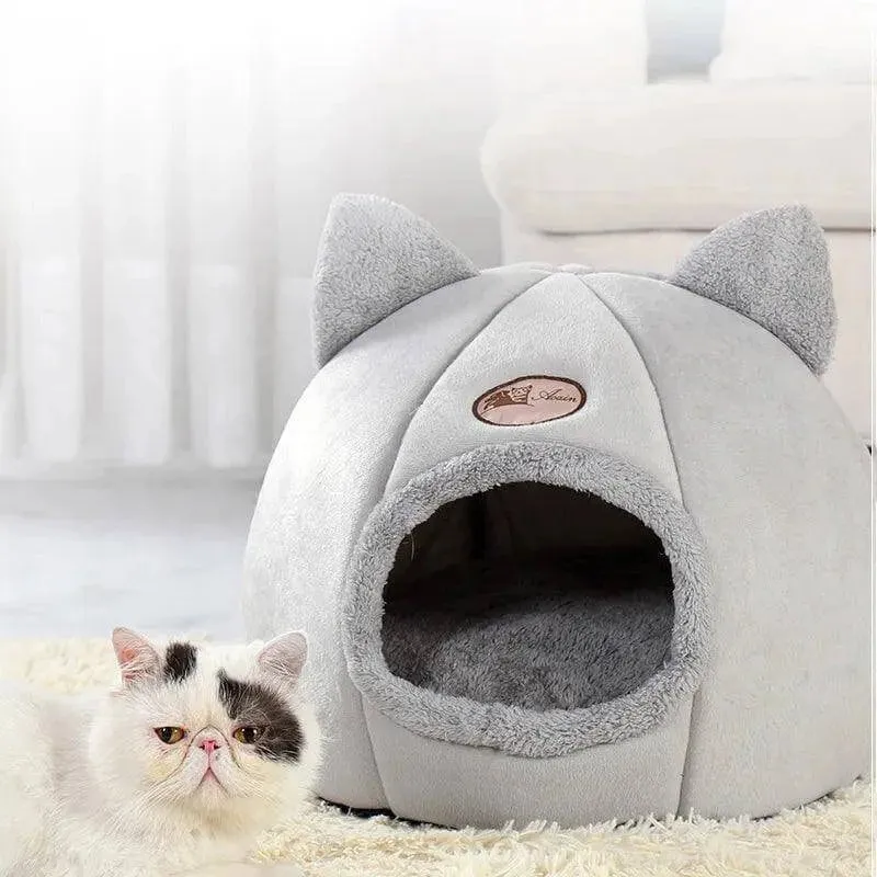 Cozy Cave Pet Bed for Cats & Dogs