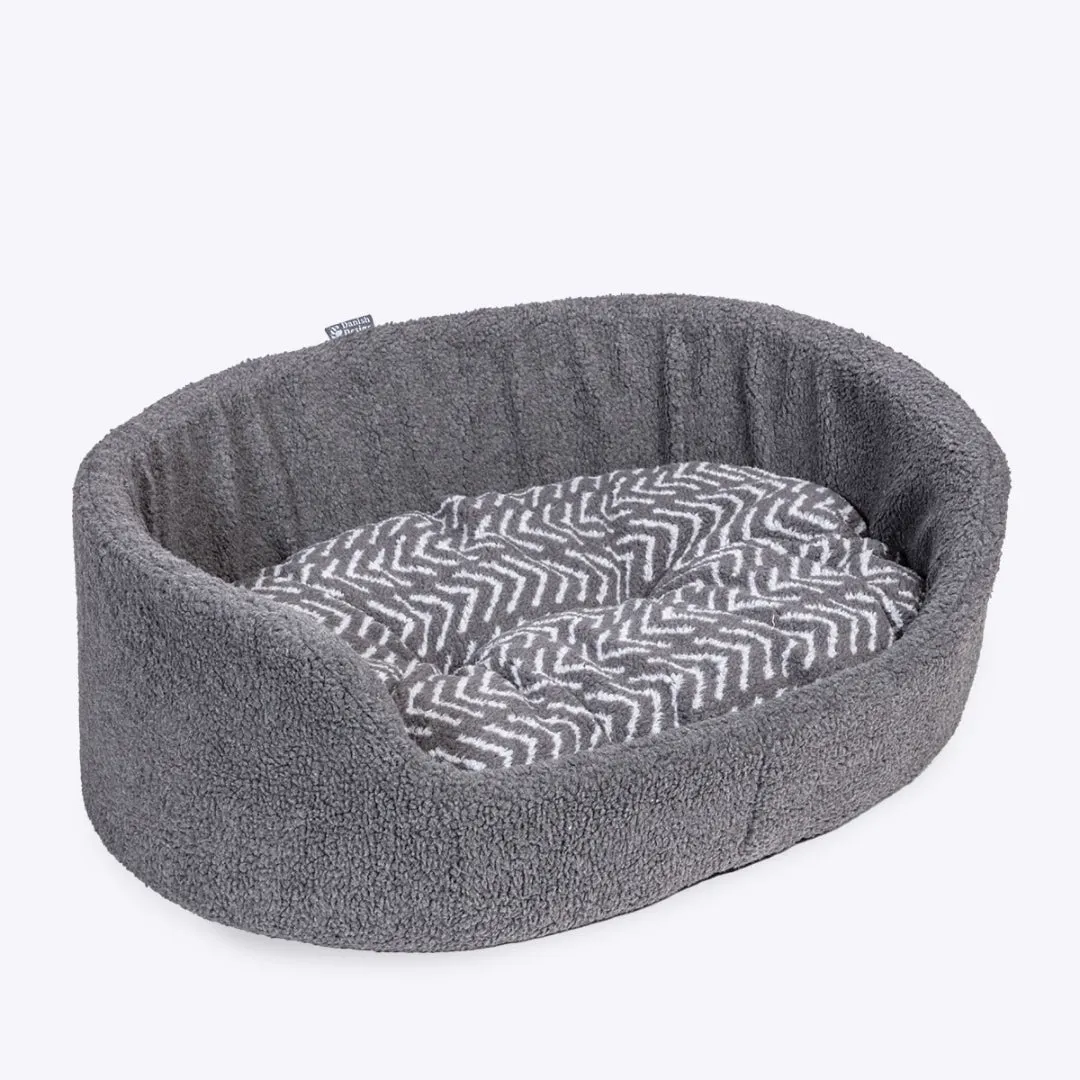 Danish Design Charcoal Arrows Sherpa Fleece Slumber Dog Bed