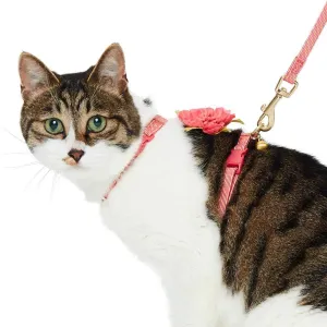 Diagonal Striped Cat Leash & Harness Set