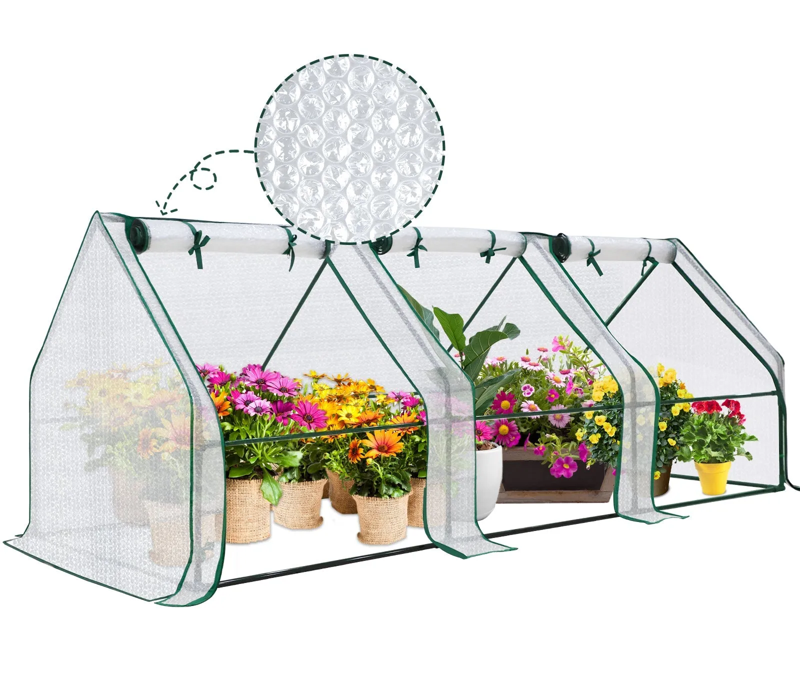 EAGLE PEAK Mini Garden Portable Greenhouse,96"x36"x36"