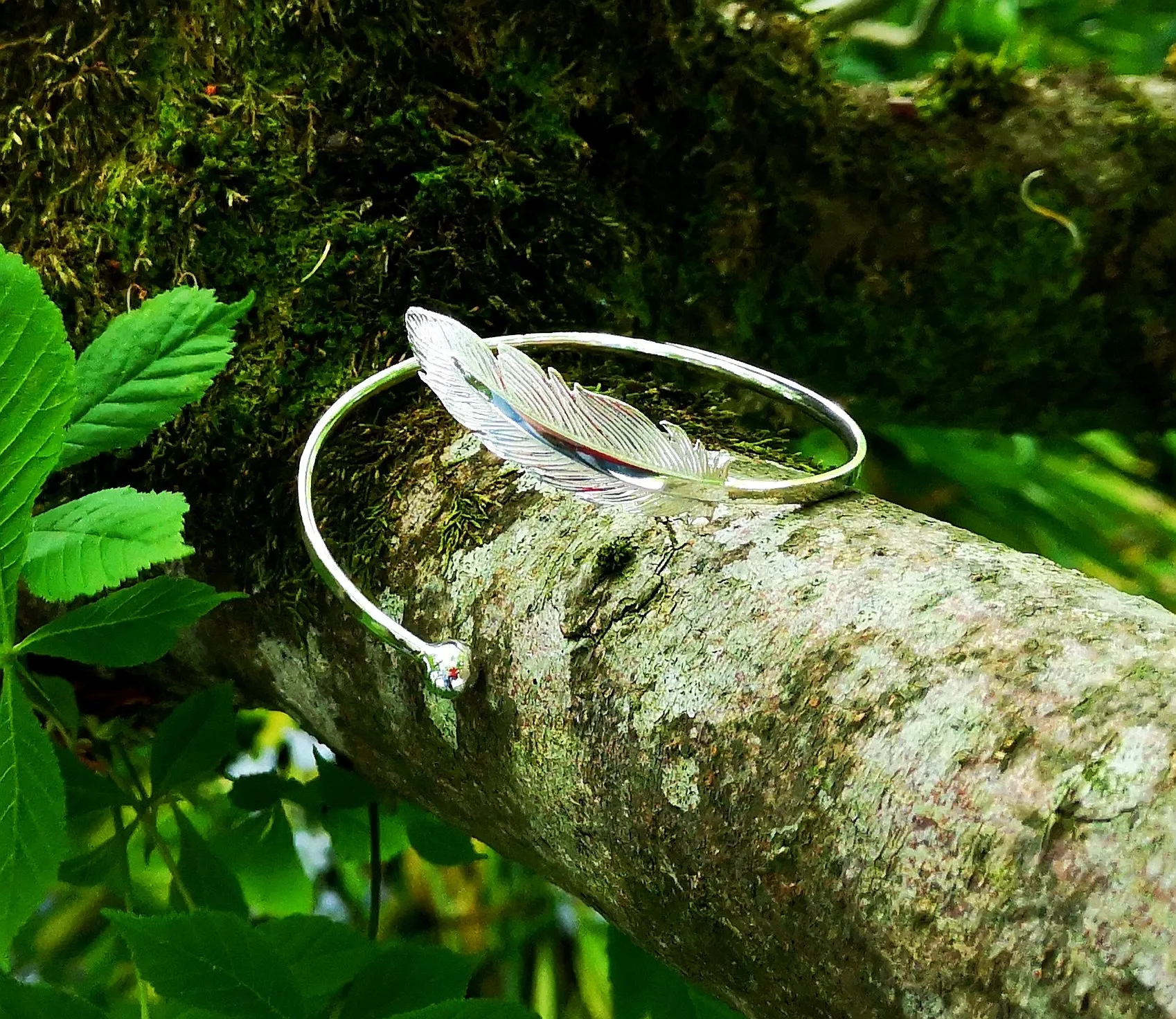 Earth Angel Feather Bangle