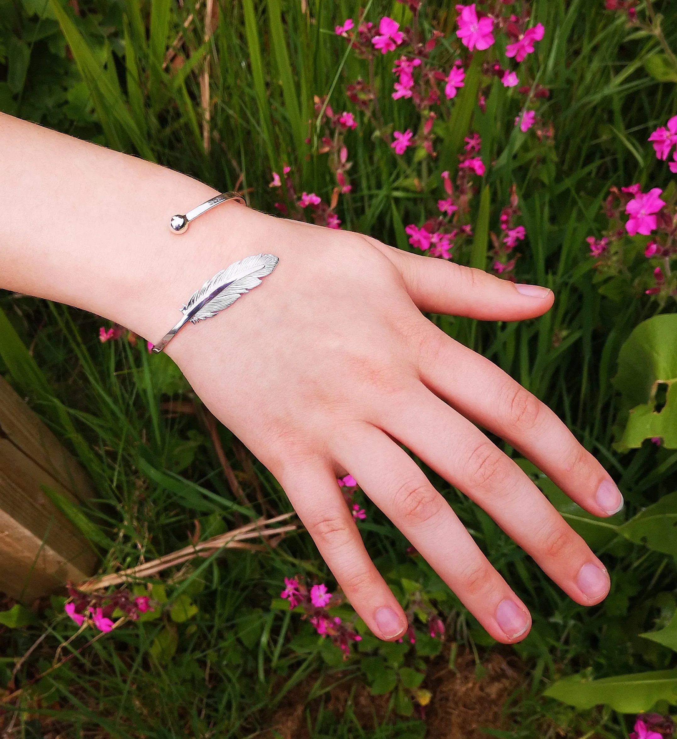 Earth Angel Feather Bangle