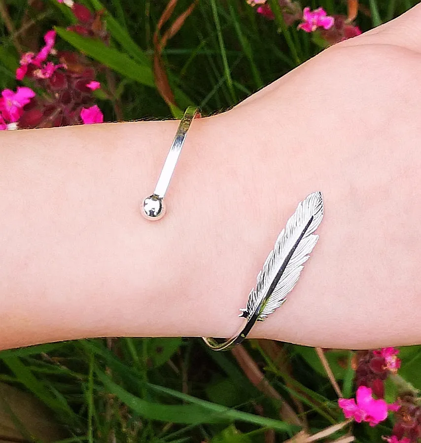 Earth Angel Feather Bangle