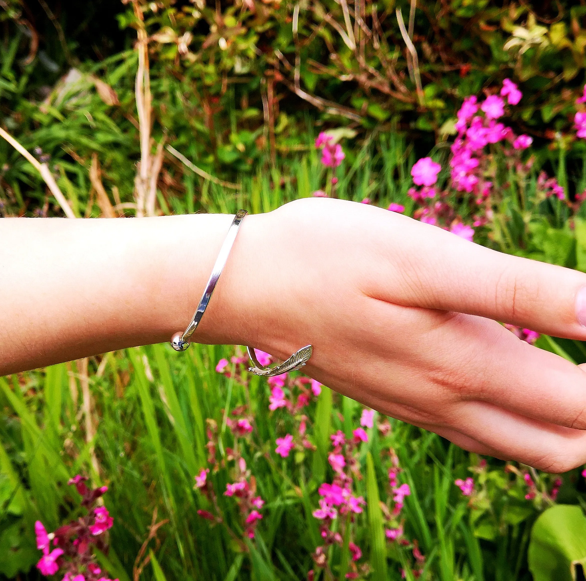 Earth Angel Feather Bangle