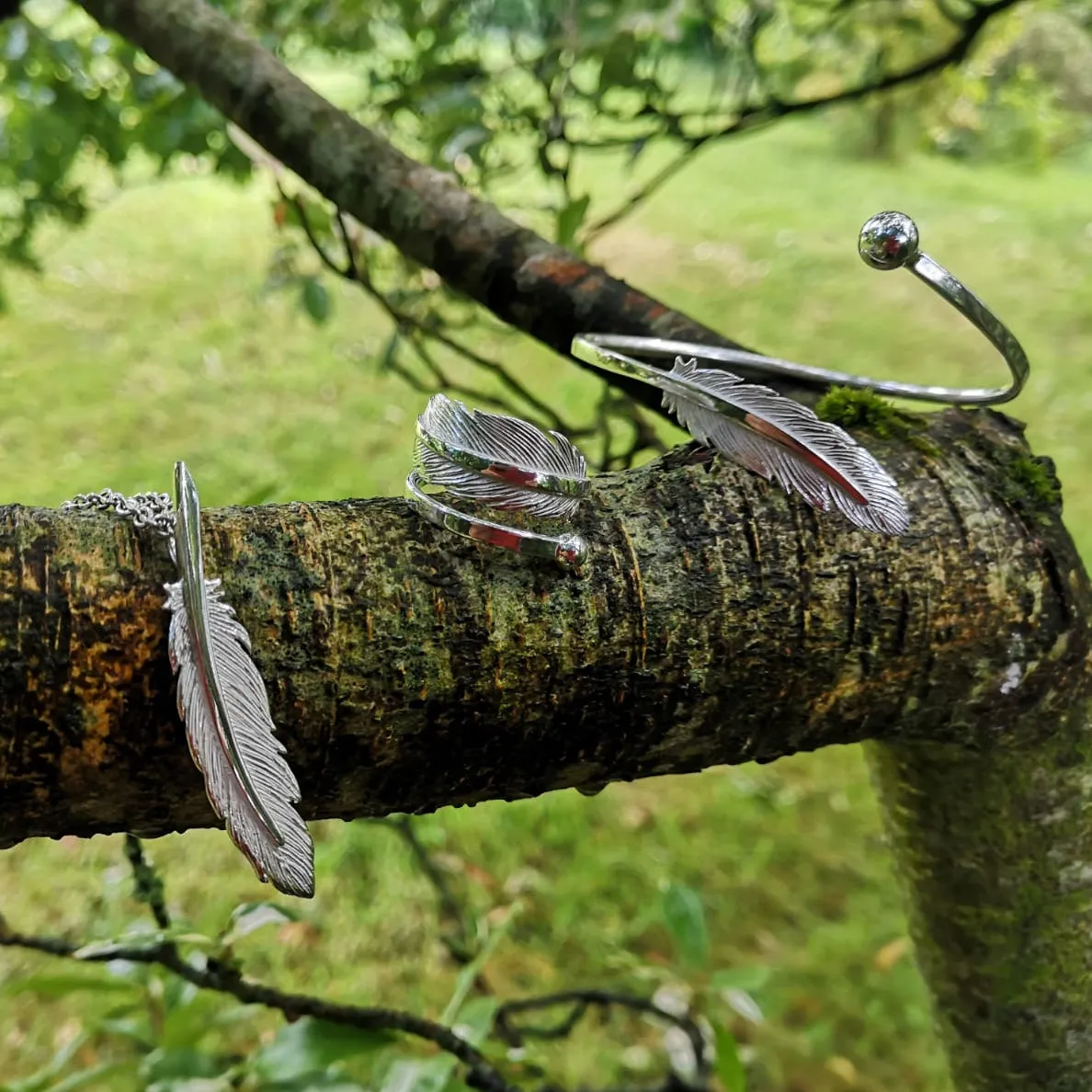 Earth Angel Feather Bangle