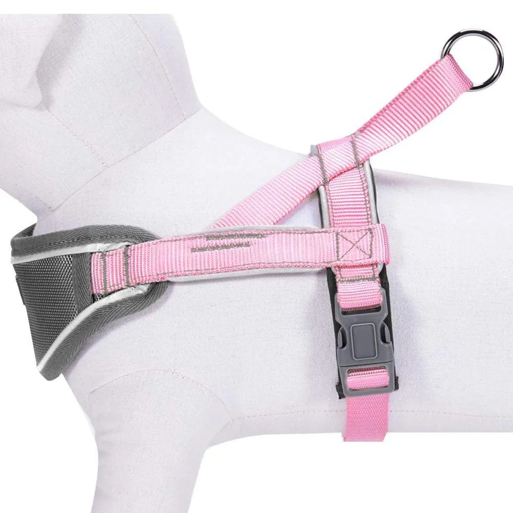 Easy On/Off | Soft 3M Reflective Striped Dog Harness with Handle