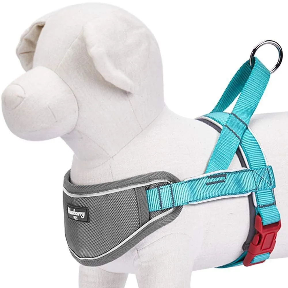 Easy On/Off | Soft 3M Reflective Striped Dog Harness with Handle