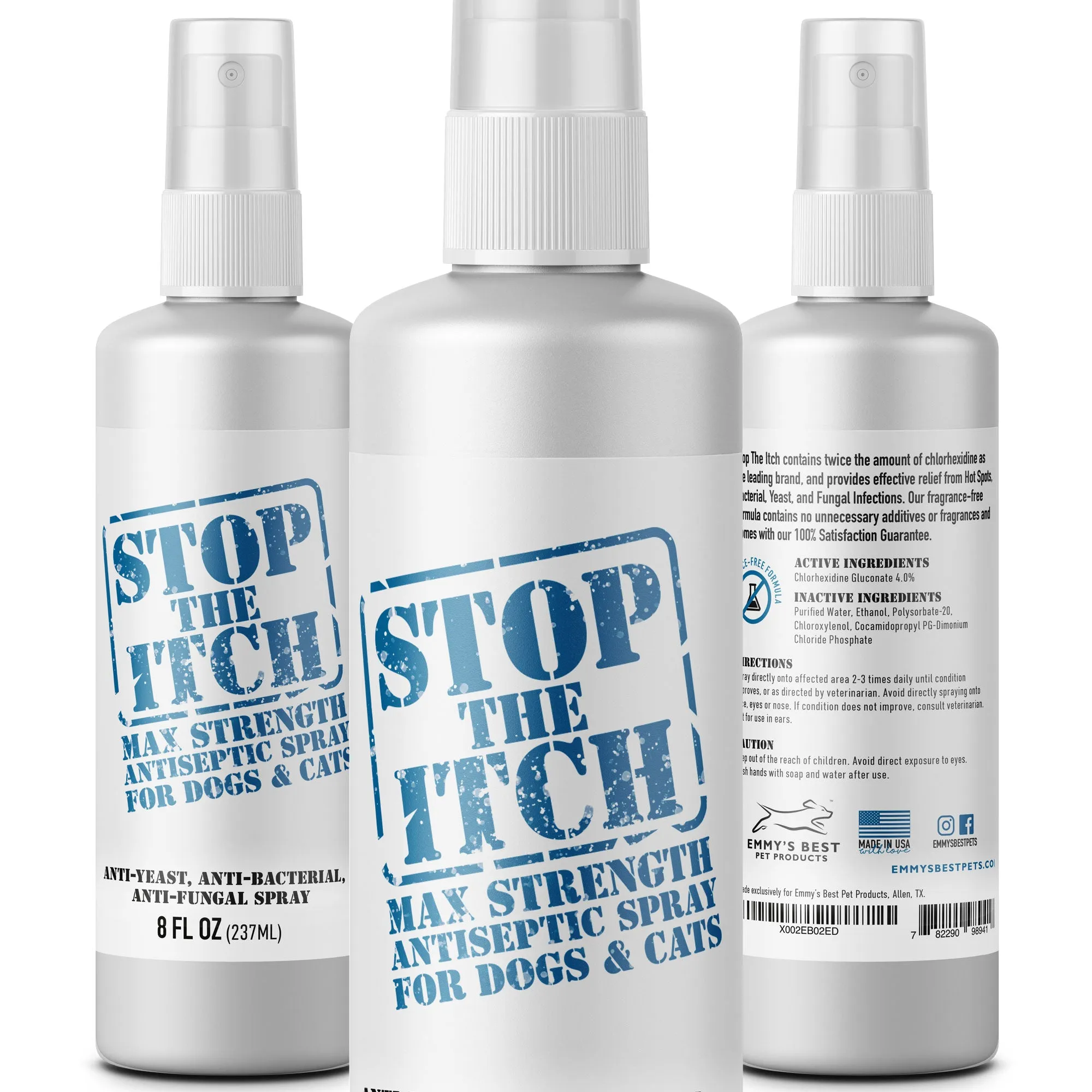 EBPP Stop The Itch Maximum Strength Chlorhexidine Spray for Dogs and Cats