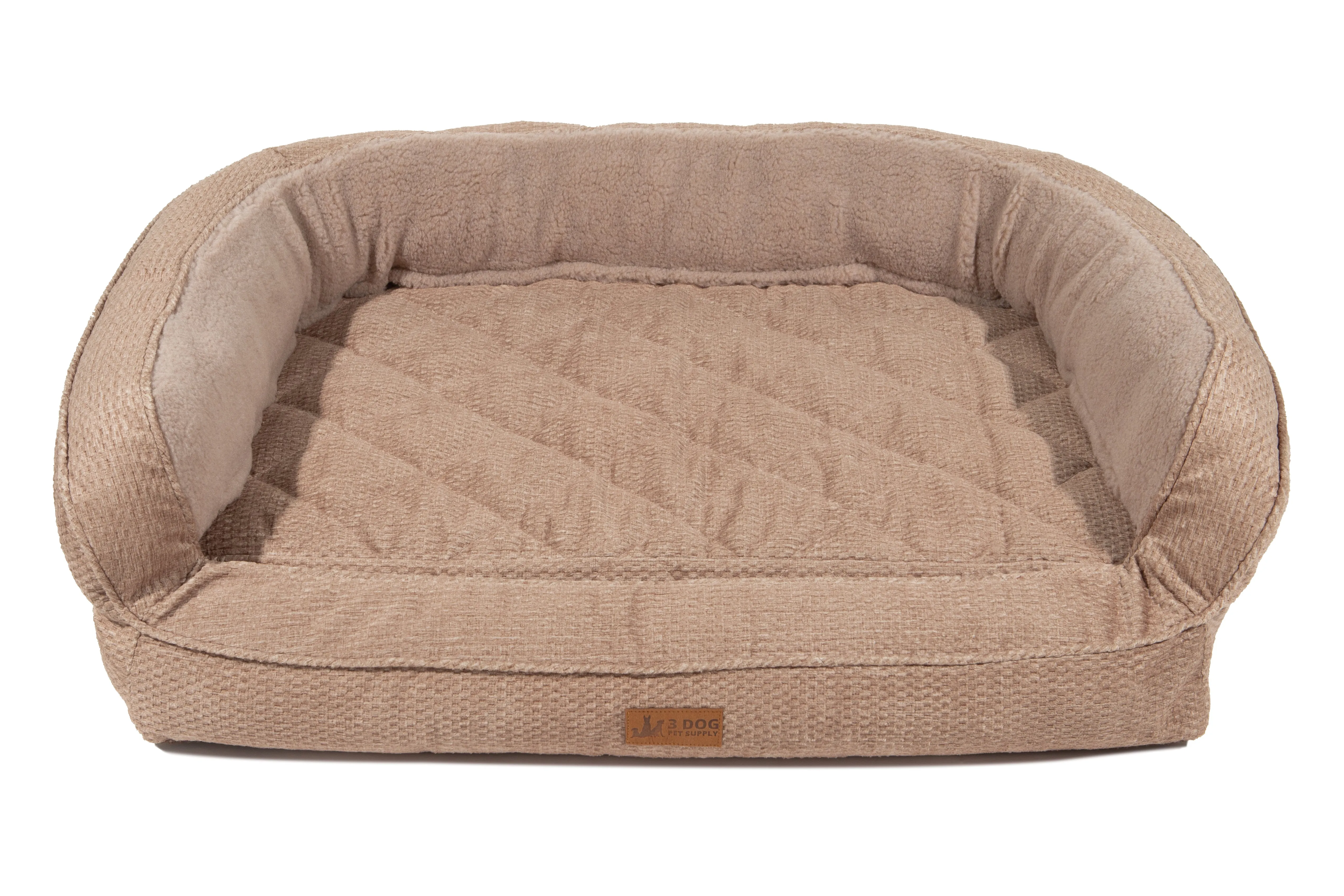 EZ-Wash Tweed Shearling Memory Foam Dog Bed