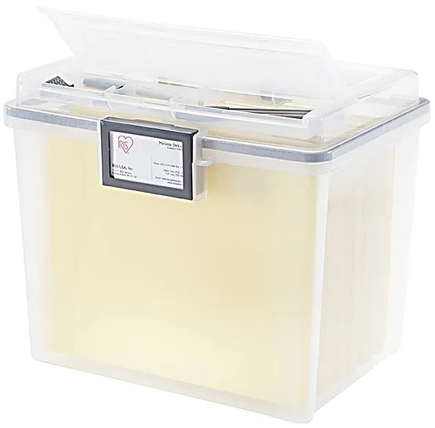 File Box (Letter) with Handle and Organizer, WeatherPro® - 19 QT - Gasket Box