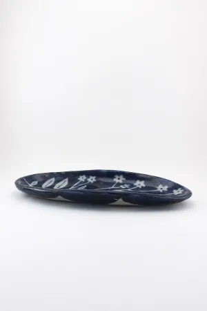 Floral Dish, Painted - Large Oval