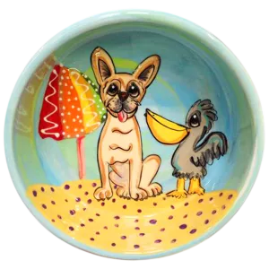 French Bulldog Ceramic Dog Bowl