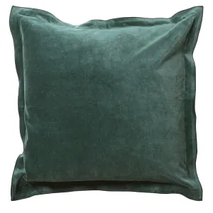 Green Velvet Flange Cushion