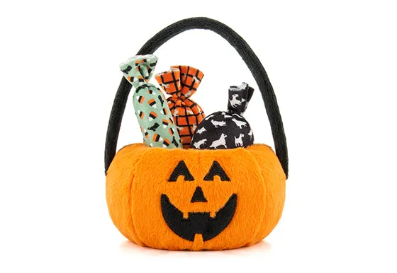 Howl-o-ween Treat Basket, Plush Dog Toy