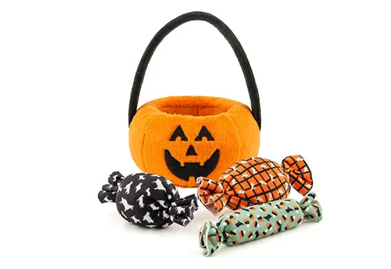 Howl-o-ween Treat Basket, Plush Dog Toy