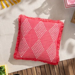 Kadie Outdoor/Indoor Woven Cushion Pink