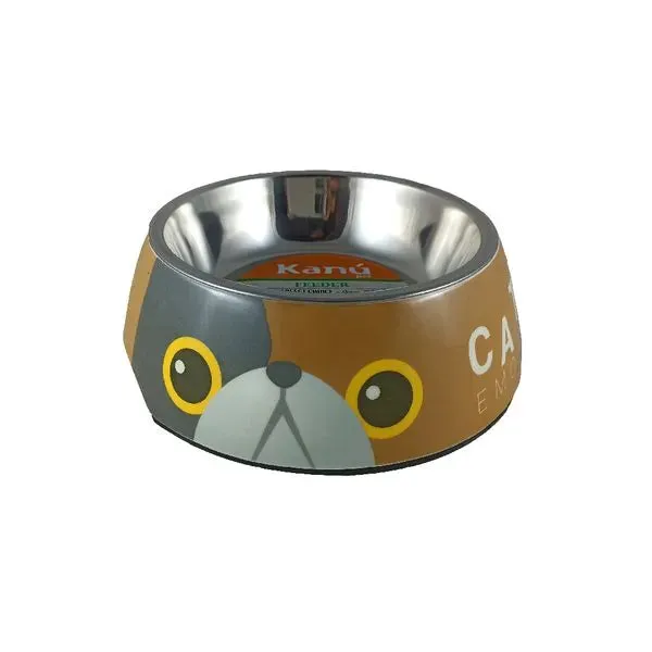 Kanu Pet Stainless Steel with Melamine Stand Cat Bowl