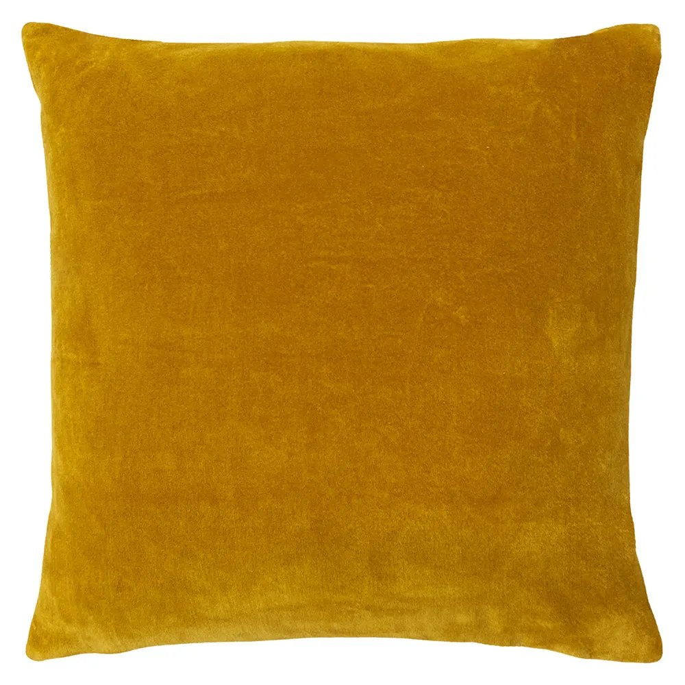 Mangata Soft Velvet Cushion Ochre