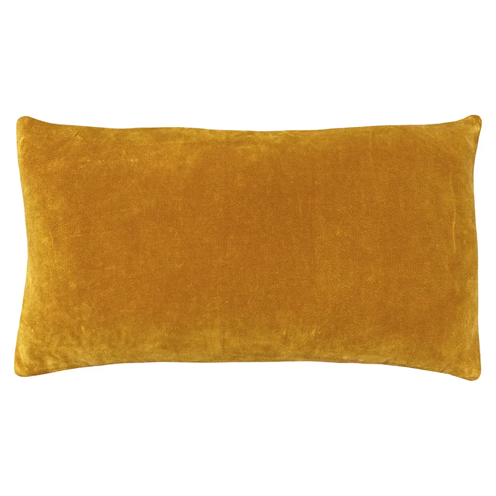 Mangata Soft Velvet Cushion Ochre