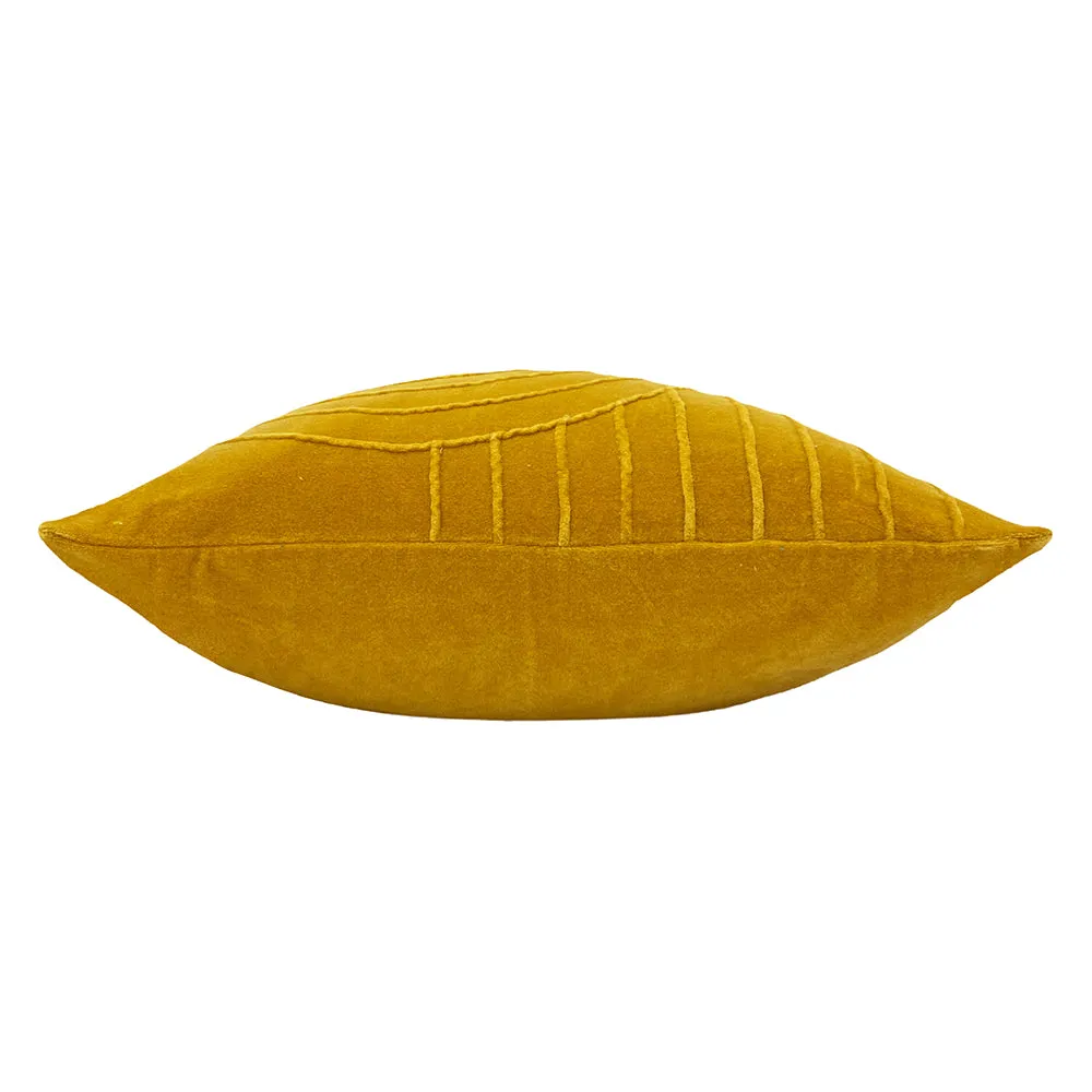 Mangata Soft Velvet Cushion Ochre