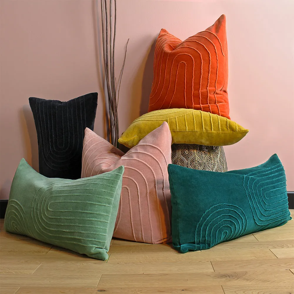 Mangata Soft Velvet Cushion Ochre