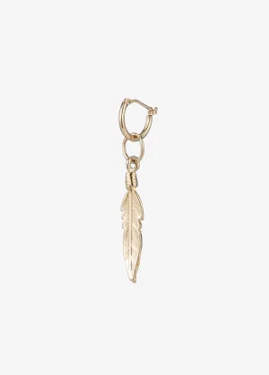 Mara Feather Pendant Earring