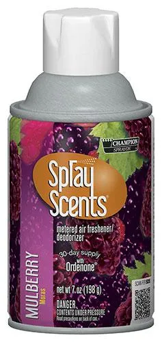 Metered Air Fresheners SprayScents® Mulberry Champion Sprayon 7 oz Can - 5169, Box of 12