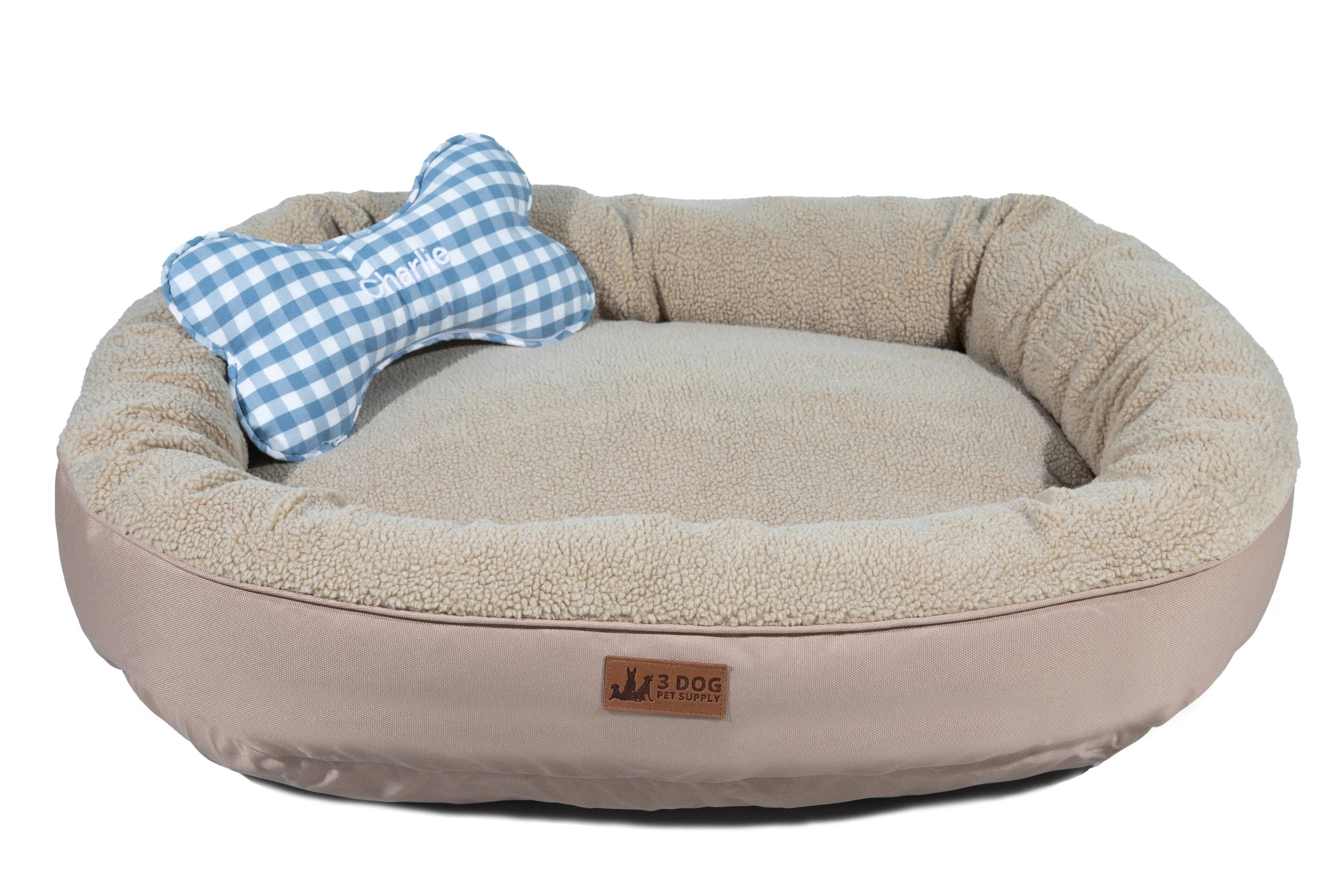 NEW! EZ-Wash Fleece Curler Dog Bed